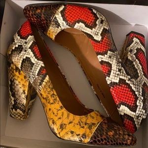 Deena & Ozzy snake skin heel